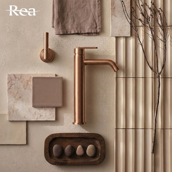 Rea Ontario, vysoká umyvadlová baterie h-300, měděná matná, REA-B0971