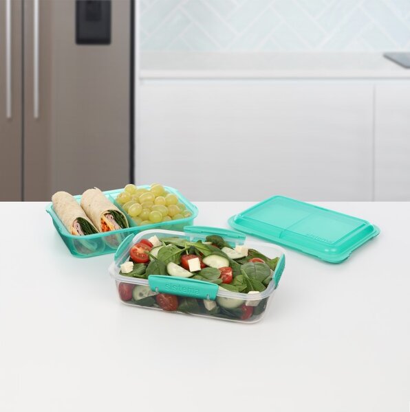 Sistema Dělený svačinový box To Go LunchStack Rectangle 1,8 l, zelená
