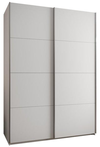Dvoudveřová skříň SAMARA 1 - 170 cm, bílá / stříbrná