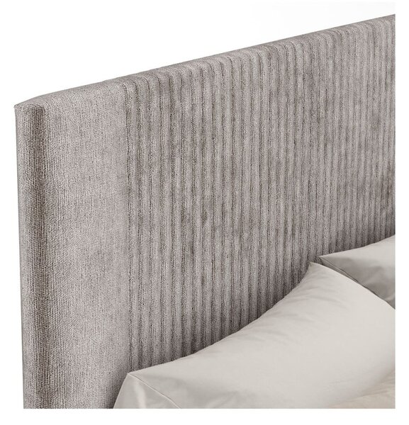 Béžová čalouněná dvoulůžková postel s úložným prostorem s roštem 180x200 cm Etero – Maison de Rêve