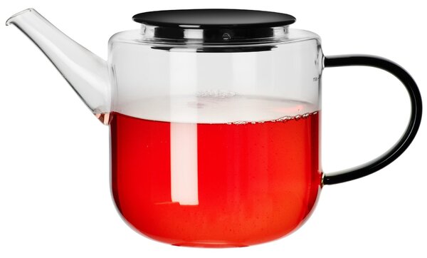 ASA Selection Konvice na čaj COPPA GLASS 1,1 l, černé víko
