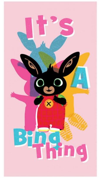 Dětská plážová osuška Zajíček Bing - motiv It's Bing Thing - 100% bavlna - 70 x 140 cm