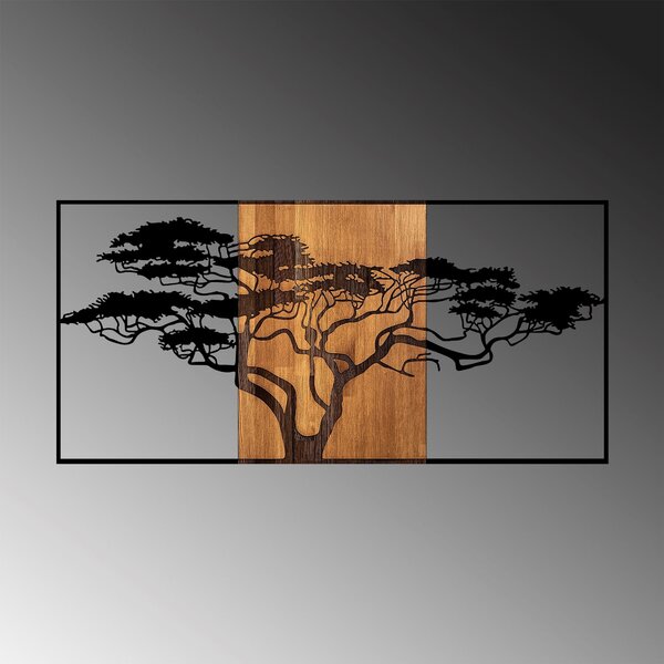 ASIR Nástěnná dekorace dřevo kov ACACIA TREE černá ořech