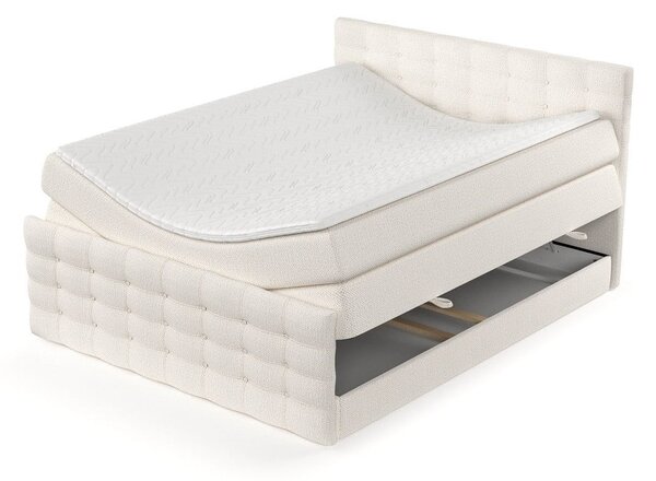 Krémová boxspring postel s úložným prostorem 200x200 cm Blend – Maison de Rêve
