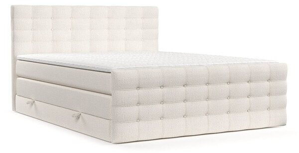 Krémová boxspring postel s úložným prostorem 200x200 cm Blend – Maison de Rêve