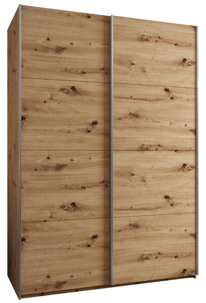 Dvoudveřová skříň SAMARA 1 - 180 cm, dub artisan / stříbrná