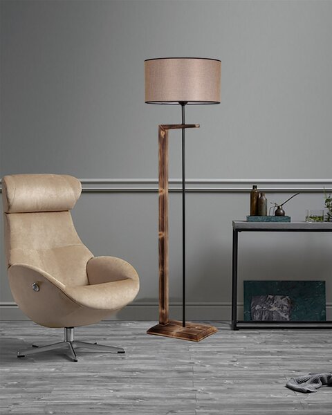 ASIR Stojací lampa YANIK hnědá