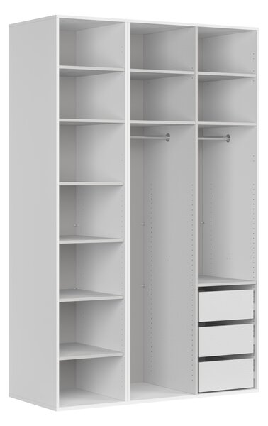 Šatní skříň BRW Flex 225 (bílá + kašmír)