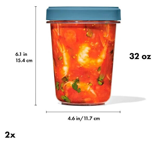 OXO Dóza na potraviny Twist & Stack set 2 ks, 950 ml