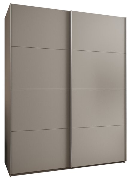 Dvoudveřová skříň SAMARA 1 - 200 cm, kašmír / stříbrná