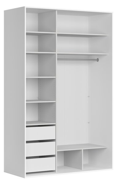 Šatní skříň BRW Flex 245 (bílá + kašmír) (se zrcadlem)