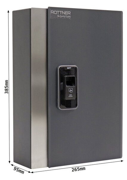 Skříňka na klíče KEY PRO, na otisk prstu, na 68 klíčů