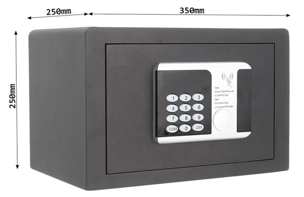 Nábytkový elektronický sejf RFID 1, 250 x 350 x 250 mm, RFID čip/karta