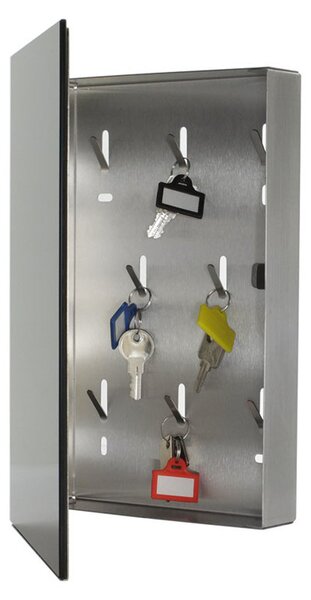 Skříňka na klíče KEY GLASS, na 8 klíčů, černá
