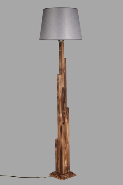 ASIR Stojací lampa LAMBADER hnědá šedá
