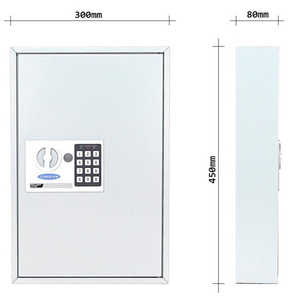 Skříňka na klíče s elektrickým zámkem S-64 EL, na 64 klíčů