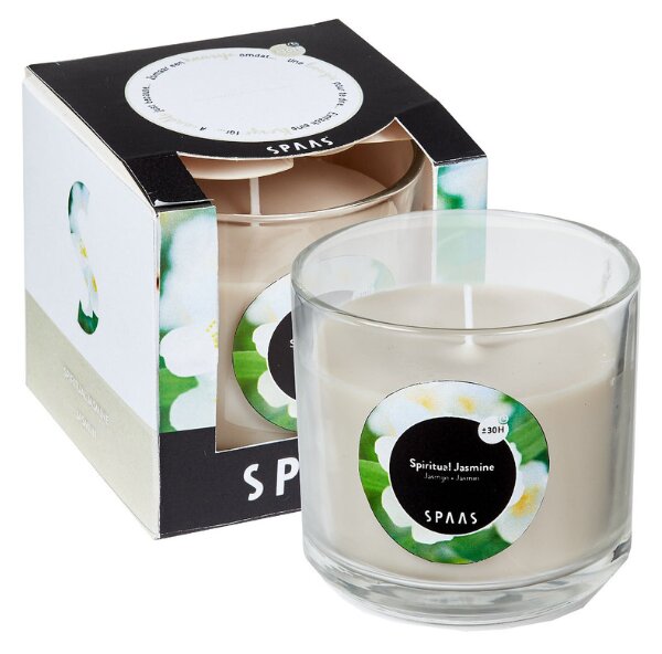Vonná svíčka ve skle SPIRITUAL JASMINE 8,5 cm krémová