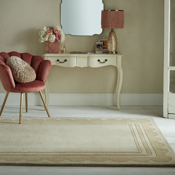 Flair Rugs, Ručně všívaný kusový koberec Lois Scallop Natural, 120x170, béžová, chodba / předsíň