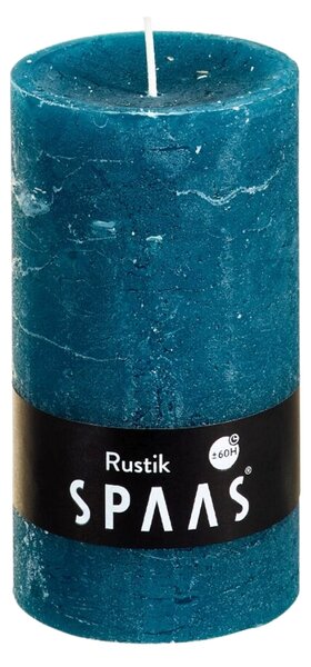 Sloupová svíčka SPAAS RUSTIK 13 cm modrá