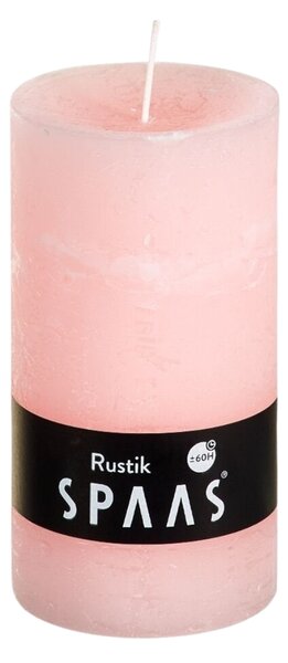 Sloupová svíčka SPAAS RUSTIK 13 cm růžová