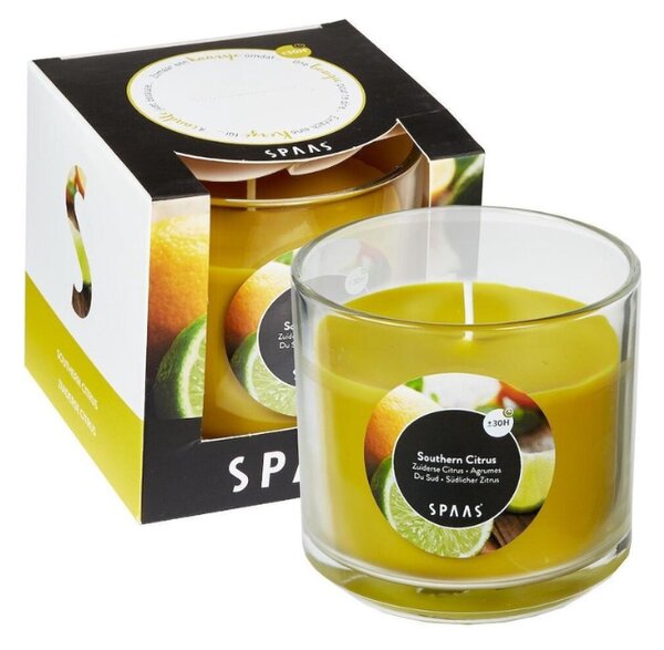 Vonná svíčka ve skle SOUTHERN CITRUS 8,5 cm žlutá