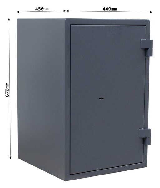 Ohnivzdorný nábytkový trezor FIRE HERO 65, 670 x 440 x 450 mm, mechanický - na klíč