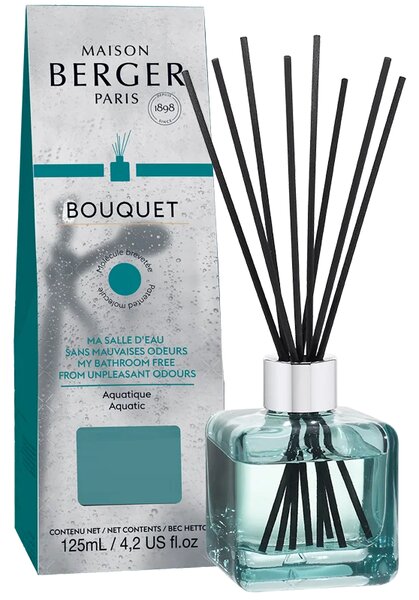 Maison Berger Paris Aroma difuzér Cube + náplň Proti zápachu z koupelny – Aquatic vůně 100 ml