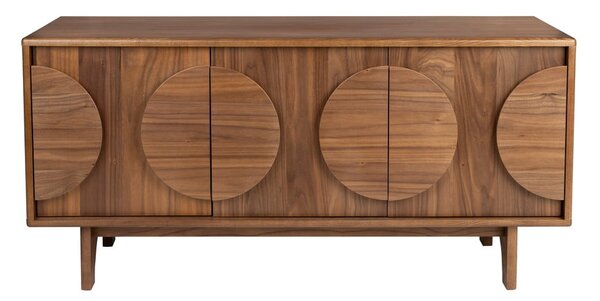 Hnědá nízká komoda v dekoru ořechu 120x58 cm Groove – Zuiver