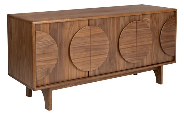 Hnědá nízká komoda v dekoru ořechu 120x58 cm Groove – Zuiver