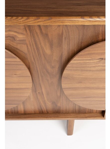 Hnědá nízká komoda v dekoru ořechu 120x58 cm Groove – Zuiver