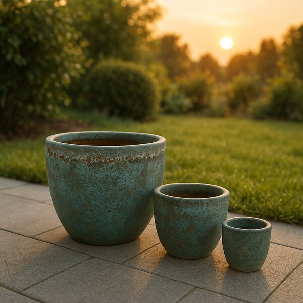 Bizzotto Set terrazzo zahradních květináčů Duyen 18/24/31 cm
