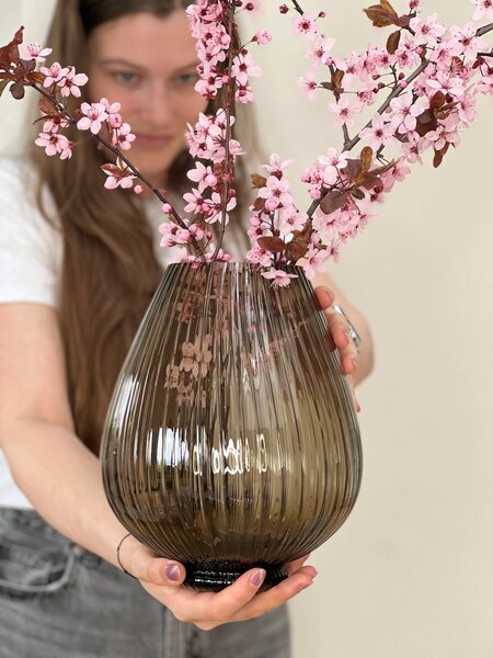 Skloglass Váza SAKURA Kouřová Barva: Kouřová