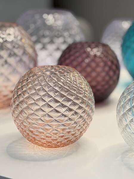 Skloglass Váza DAHLIA 150mm Růžová Barvy: Ružová