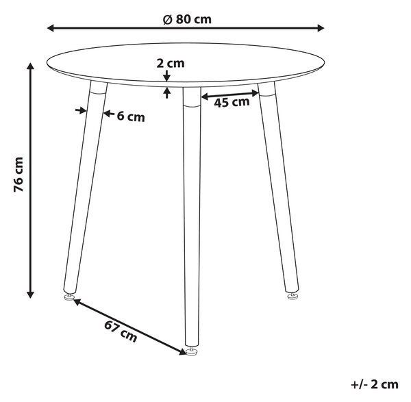 Jídelní stůl BOMA Bílá 80 cm 80 cm