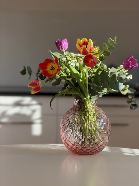 Skloglass Váza DAHLIA 200mm Růžová Barvy: Růžová