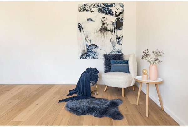 Modrá umělá kožešina Tiseco Home Studio Sheepskin, 60 x 90 cm
