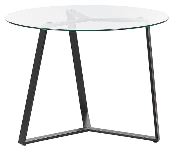 Jídelní stůl KEBRI Černá 100 cm 100 cm Bezpečnostní sklo