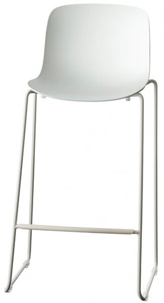 MAGIS - Barová židle TROY s plastovým sedákem a ližinovou podnoží
