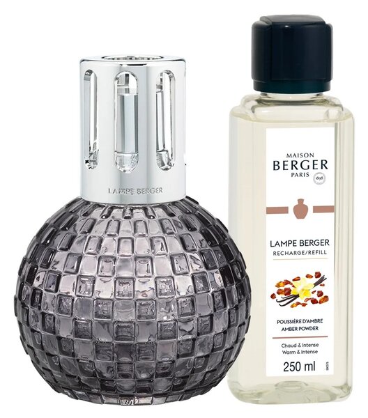 Maison Berger Paris Katalytická lampa DISCO šedá + náplň Ambrový prach 250 ml