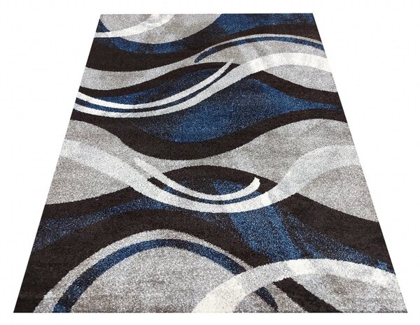 Makro Abra Kusový koberec moderní OTTO 01 modrý šedý Rozměr: 80x150 cm