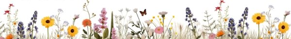 Framsohn Kuchyňská utěrka FLOWER MEADOW 50 x 70 cm fialová