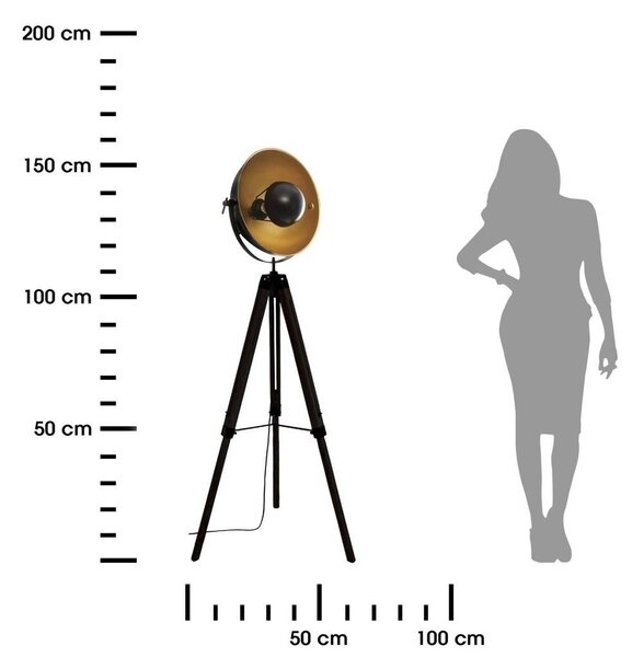 ATMOSPHERA Stojací lampa Lahti 156,5 cm černá