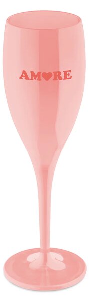 Koziol Sklenička CHEERS růžová s potiskem AMORE 100 ml