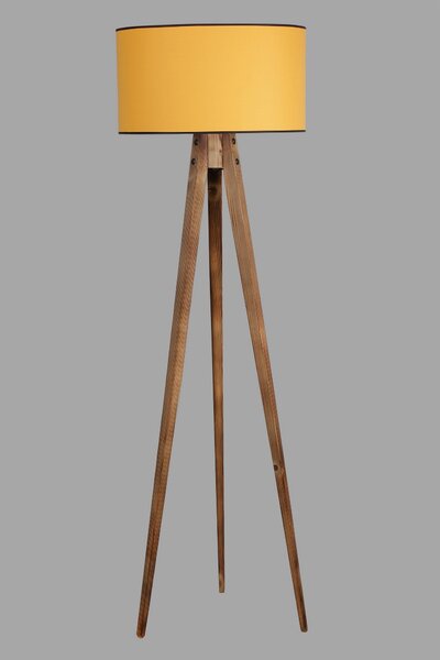 ASIR Stojací lampa LAMBADER hnědá hořčicová