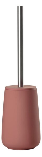 Světle červená porcelánová WC štětka Nova – Zone