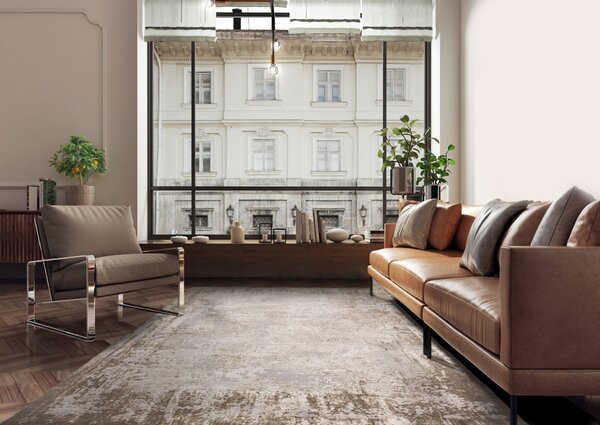 Tribeca Design Kusový koberec Zoom Border Beige Rozměry: 120x170 cm