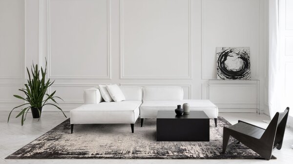 Tribeca Design Kusový koberec Zoom Border Grey Rozměry: 120x170 cm