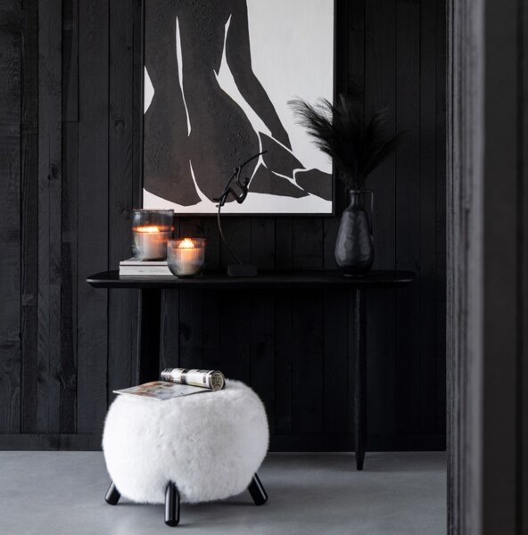 -25 % Dny MOMENTI– J-line Černý dřevěný toaletní stolek Acacia 130 x 76,2 cm