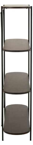 -25 % Dny MOMENTI– J-line Hnědý regál Oval 150 x 120 cm