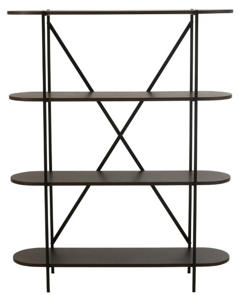 -25 % Dny MOMENTI– J-line Hnědý regál Oval 150 x 120 cm